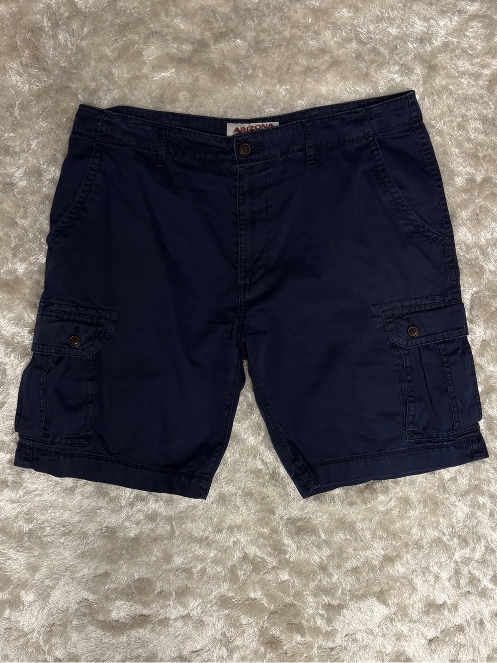 Arizona Jean Company Men’s Navy Cargo Shorts-Excellent Condition-100% Cotton